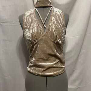 Pink velvet turtleneck top